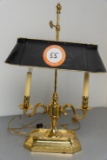 Brass Two Light Tabletop Writing Lamp