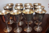 Set Of 12 International Sterling Silver Lord Saybrook Water Goblets