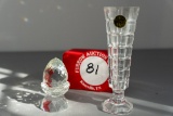 Crystal Bud Vase, Crystal Egg (chipped Base)