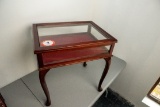 Decorative Wood & Glass Display Table 22.5