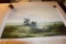 Unframed Ron Williams Original Painting, Pastoral Scene With Pond, 30.5
