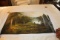 Unframed Ron Williams Original Painting, Mountain Lake Framed By Trees, 24.