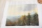 Unframed Ron Williams Original Painting On Canvas, Mountain Scene With Tree