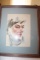 Framed Under Glass Unsigned Watercolor Portrait Of Woman, 12.75
