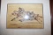 Framed Under Glass Artwork Signed (unknown Artist), From Mongolia, 2 Warrio