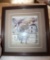 Framed Under Glass Unsigned Lithograph, European Cathedral, 12.25