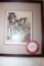 Framed Under Glass Unsigned Lithograph, Eastern European Street Scene, 13.7