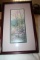 Framed Under Glass Robert Tino Print, Signed, Spring Mountain Scene, 13
