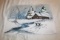 Unframed Anna Sandhu Ray Original Painting, Signed, Snow Covered Cabin With
