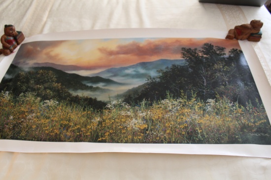 Unframed Robert Tino Print On Canvas, Signed & Numbered #190 Of 195, "follo