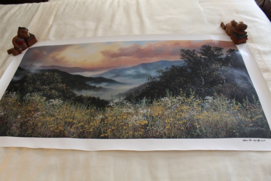 Unframed Robert Tino Print On Canvas, Signed & Numbered #122 Of 195, "follo