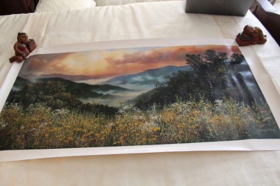 Unframed Robert Tino Print On Canvas, Signed & Numbered #187 Of 195, "follo