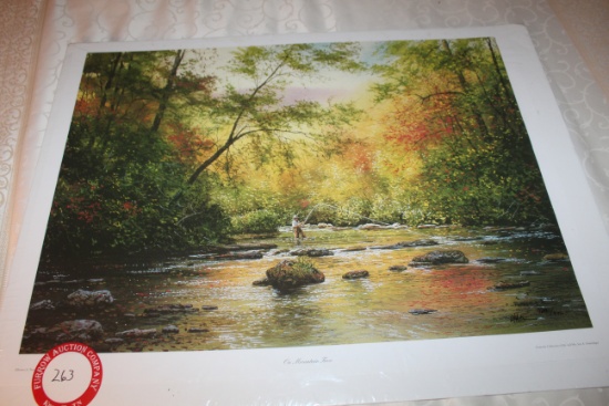 Unframed Robert Tino Print, Signed & Numbered #729 Of 750, "on Mountain Tim
