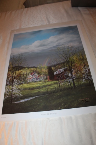Unframed Robert Tino Print, Signed & Numbered #425 Of 650, "heavens Way Of