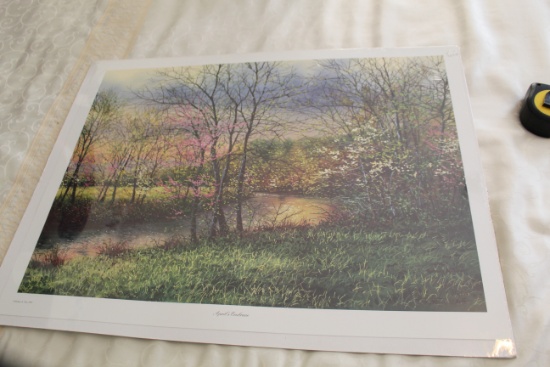 Unframed Robert Tino Print, Signed & Numbered, #656 Of 950, Aprils Embrace,