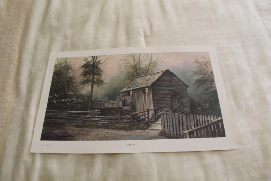 Unframed Robert Tino Print, Signed, "cable Mill", Unmatted, 23" X 14.25"