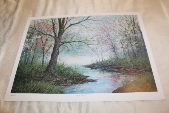 Unframed Robert Tino Print, Signed & Numbered, #265 Of 950, "hatties Creek"