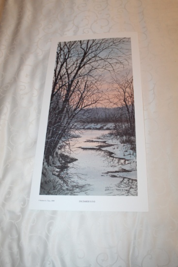Unframed Robert Tino Print, Signed & Numbered, #622 Of 800, "decembers Eve"