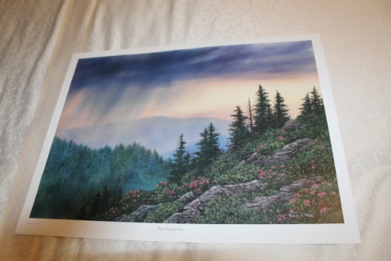Unframed Robert Tino Print, Signed & Numbered, #124 Of 950, "high Country R