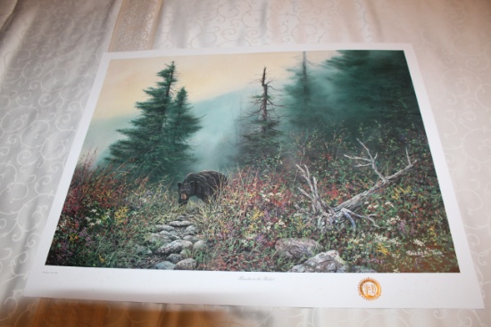 Unframed Robert Tino Print, Signed & Numbered, #166 Of 1994, "thunder In Th
