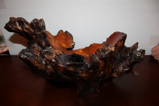 Polished Tree Wood Center Piece, 17" L X 12" D X 11" H