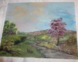 Unframed Original Painting By Mildred Best, Signed, Circa 1967, 