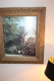 Framed Giclee Print, Unsigned, European Village Scene, 24