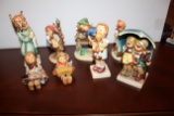 Collection Of Goebel Hummel Figurines, Stormy Weather, Kiss Me, Lets Sing,