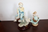 One Giuseppe Armani Porcelain Figurine, Boy On Fence With Goose, One Caodim