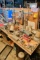 Contents Of Table, Bench & Shelves, Assorted, Parts, Tools, Fasteners, Etc.