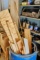 Two Metal Storage Cabinets, Assorted Tools, Scrap Wood, Fasteners, Bolts, E