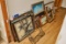 Miscellaneous Artwork, 9 Framed Prints, Metal Frame, Beveled Mirror, Etc.