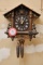 Hand Made Wooden Wall Cuckoo Clock, With Bird, Espresso Finish, 15.25