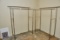 Contents Of Closet, Two Clothes Racks, Decorative Mantle Clock, Etc.