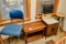 Three Inner Grandfather Clock Frames, Plus Two Stools & One Small Side Tabl