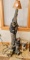 Wooden Bear Floor Lamp, Wooden Bear Plant Stand & Two Small Decorative Wood