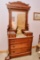 Contents Of Bedroom, 3 Drawer Dresser With Mirror, Wooden Full Size Bed & F