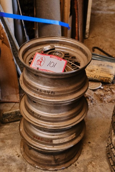 Set Of 4 Cragar Wire Spoke Wheels, Staggered, Two 16", Two 15"