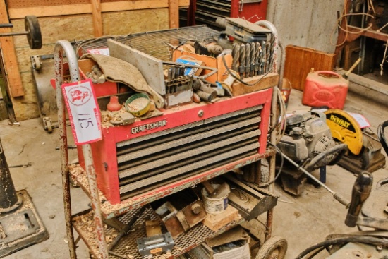 Craftsmen Tool Box And Contents, Sander, Assorted Hand Tools, Etc.