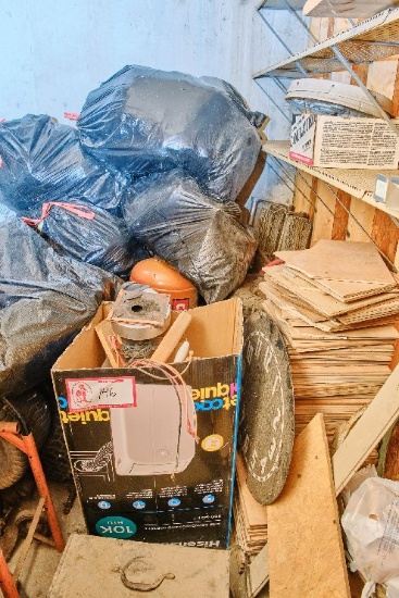 Contents Of Room, Air Compressor Parts, Hoses, Tile, Etc.