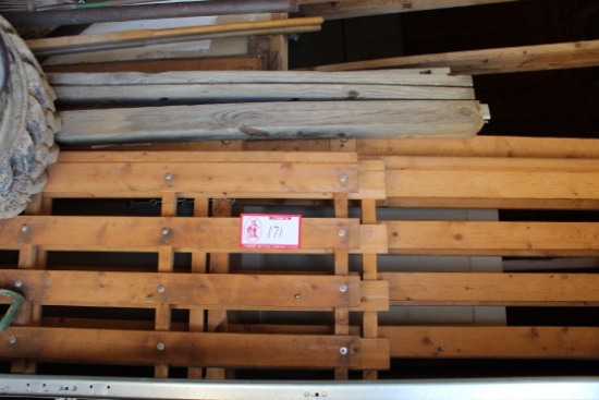 Remaining Contents Of Garage, Truck Bed Rails, Lumber, Etc.