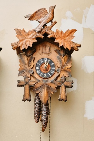 Wooden Cuckoo Clock, Unknown Brand, 15" H X 11" W X 7" D