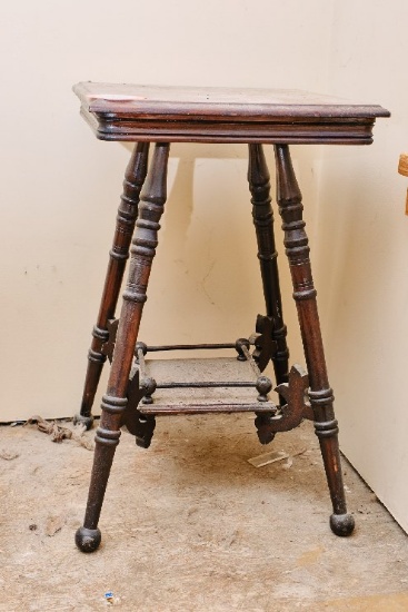 Decorative Wooden Side Table, 18" W X 18" D X 29" H