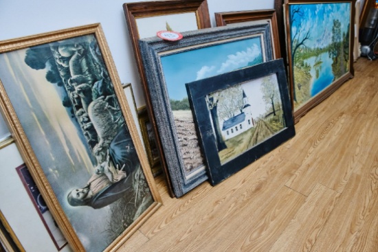 Assorted Artwork, 14 Pieces Framed Prints, Various Sizes