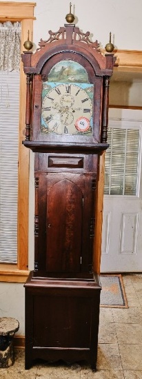 Grandfather Clock, Wooden, 96" H X 21.5" W X 9.5" D