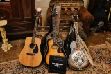 (2) Guitars, (1) Dobro, (1)Acoustic Starter, (1) Keith Urban Acoustic Guitar With Case