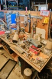 Contents Of Table, Bench & Shelves, Assorted, Parts, Tools, Fasteners, Etc.