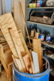 Two Metal Storage Cabinets, Assorted Tools, Scrap Wood, Fasteners, Bolts, E