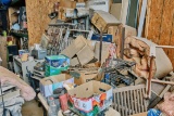 Everything Behind White Ribbon, 3 Bicycles, Bed Frames, Shelves, Assorted T
