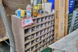3 Bolt Bins With Contents, Bolts Nuts, Fasteners, Grinder Etc.